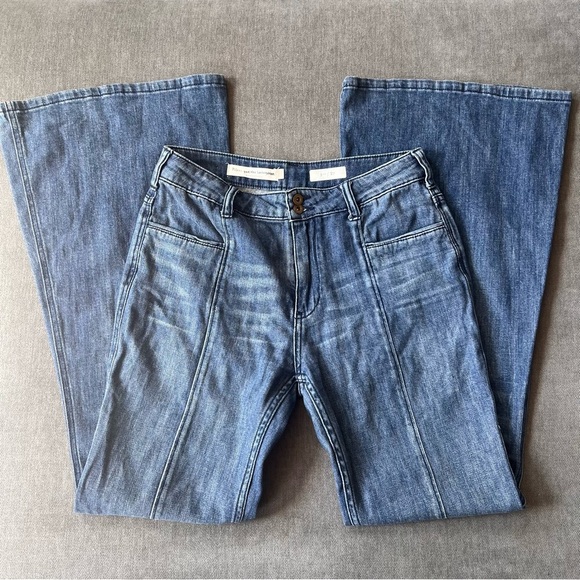 Pilcro and the Letterpress Blue Flare Jeans - Picture 1 of 7